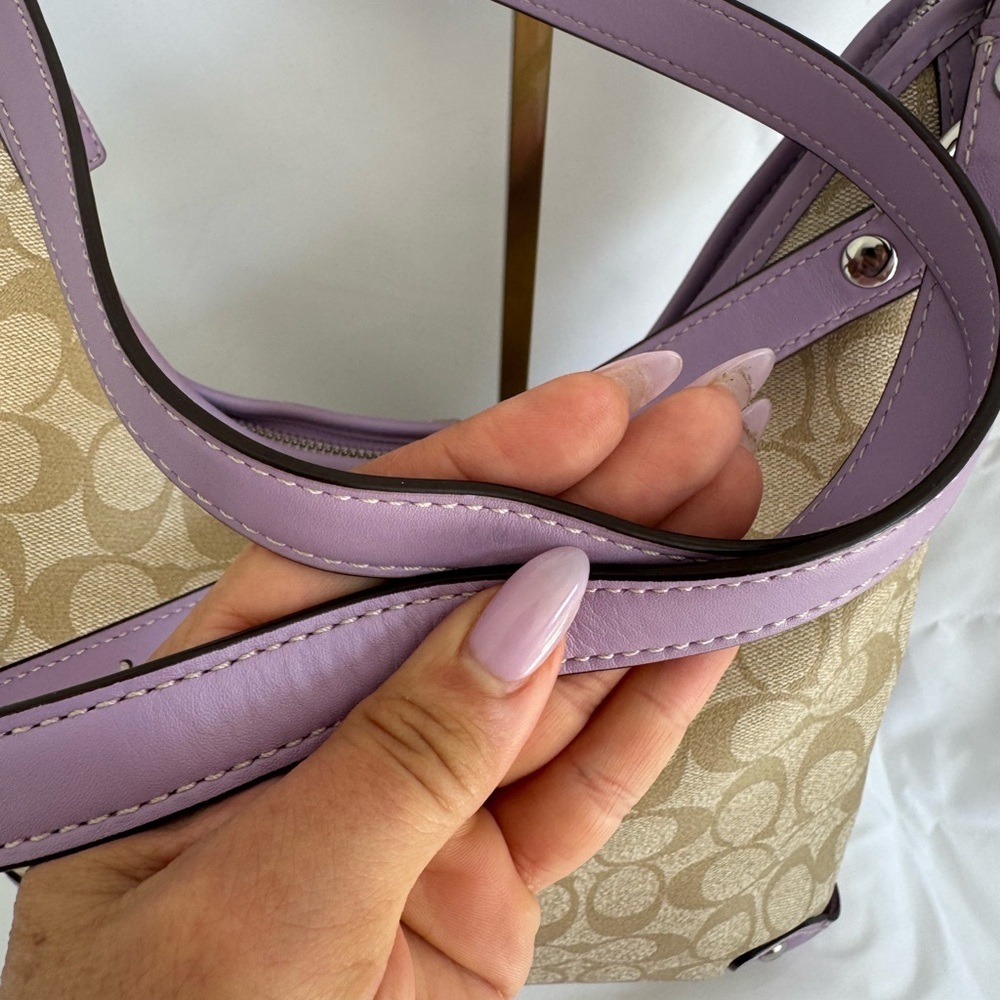 Authentic Coach Chelsea Signature canvas Hobo shoulder Two Way Bag - Picture 7 of 17